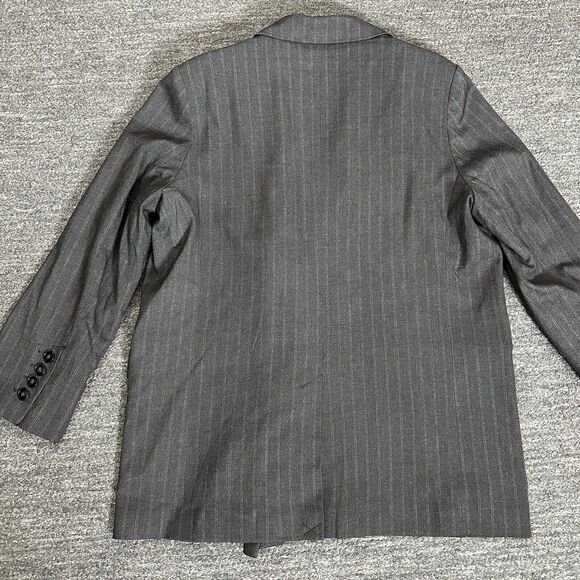 Women's Gray Double-Breasted Blazer - Picture 6 of 11